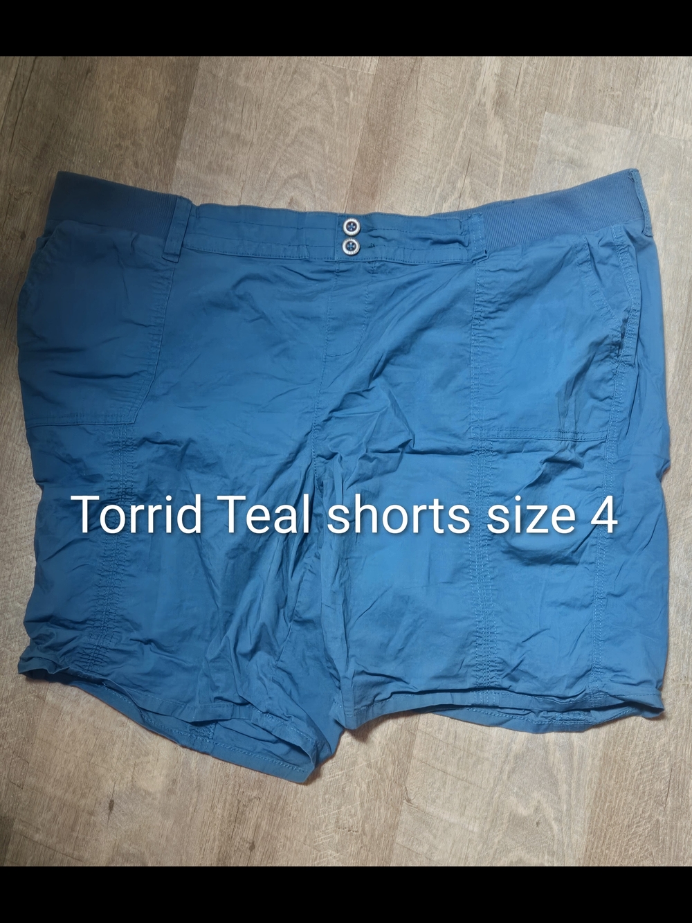 torrid Teal Cargo-Style Bermuda Shorts